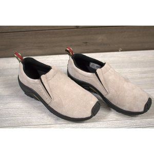 Women's Merrell Jungle Moc Slip On Shoes Size 8 Taupe Leather Suede J60802